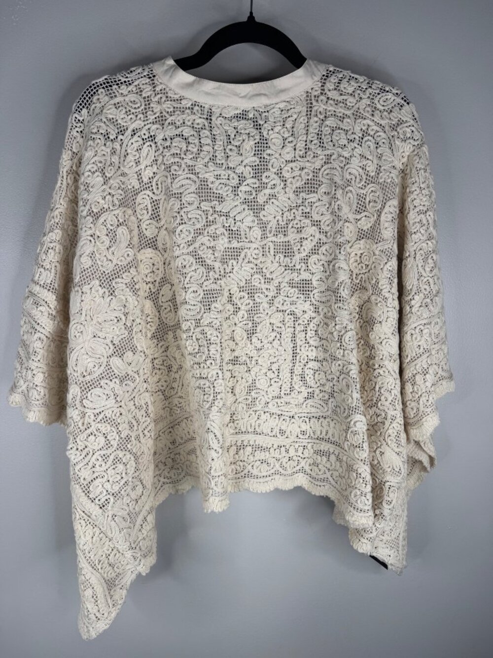 TUCKERNUCK BEACH Tan Lace Apollo Poncho Size M/L Medium Large NWT - Picture 7 of 9
